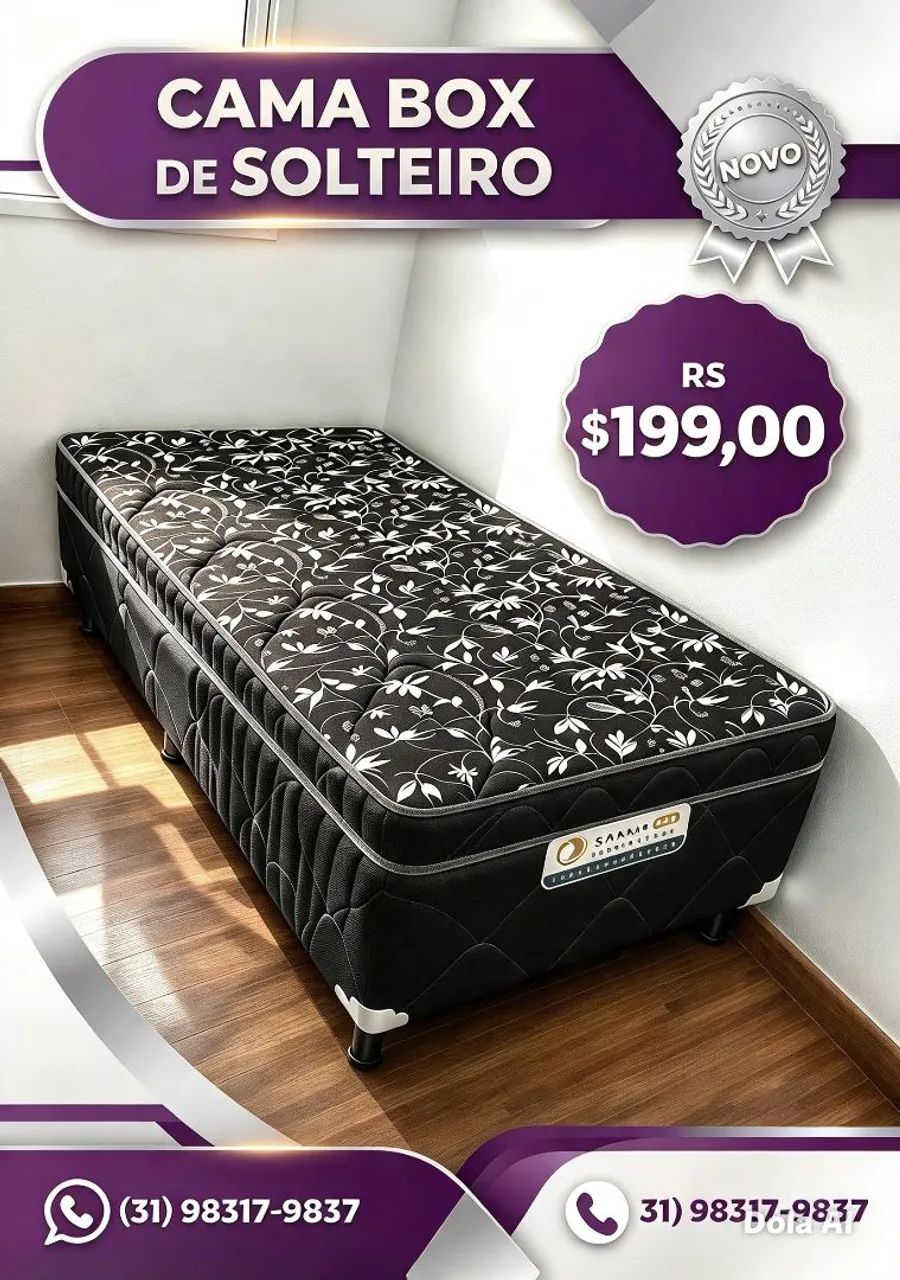 Cama box solteiro 
