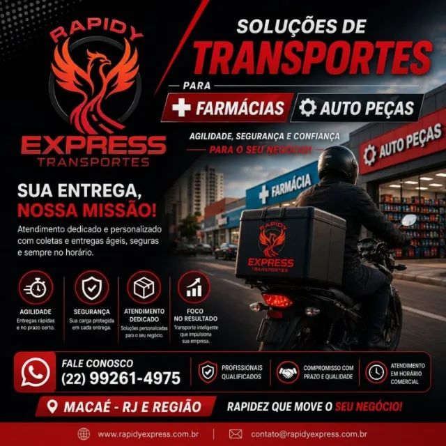 RAPIDY EXPRESS | ENTREGAS E TRANSPORTES PARA EMPRESAS EM MACAÉ - Foto 3