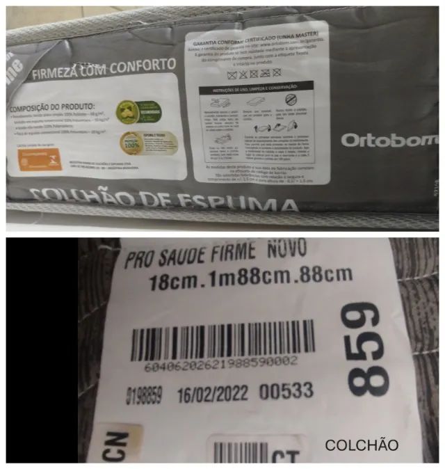 Colchão de espuma solteiro Ortobom