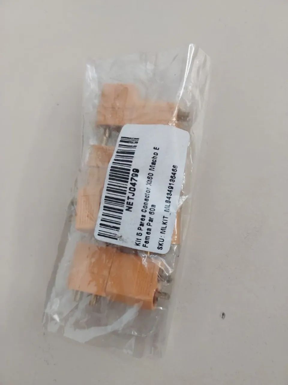 KIT 5 PARES CONECTOR XT60 MACHO E FEMEA PAR 60 A