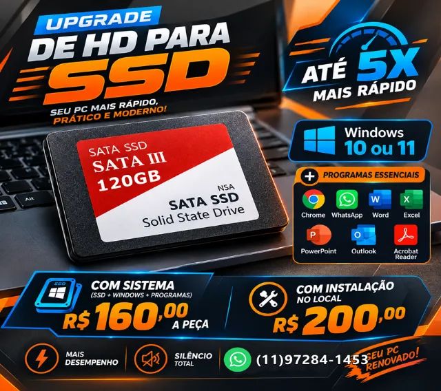 Serviço de Atualização para SSD e Windows 10/11 