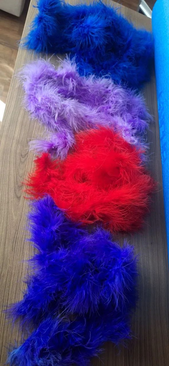 13 echarpe de plumas (marabu) várias cores - Foto 3