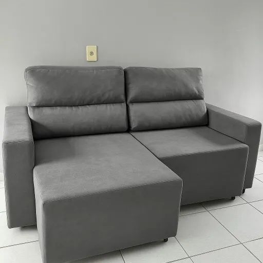 sofá cama retrátil reclinável promoção  - Foto 2