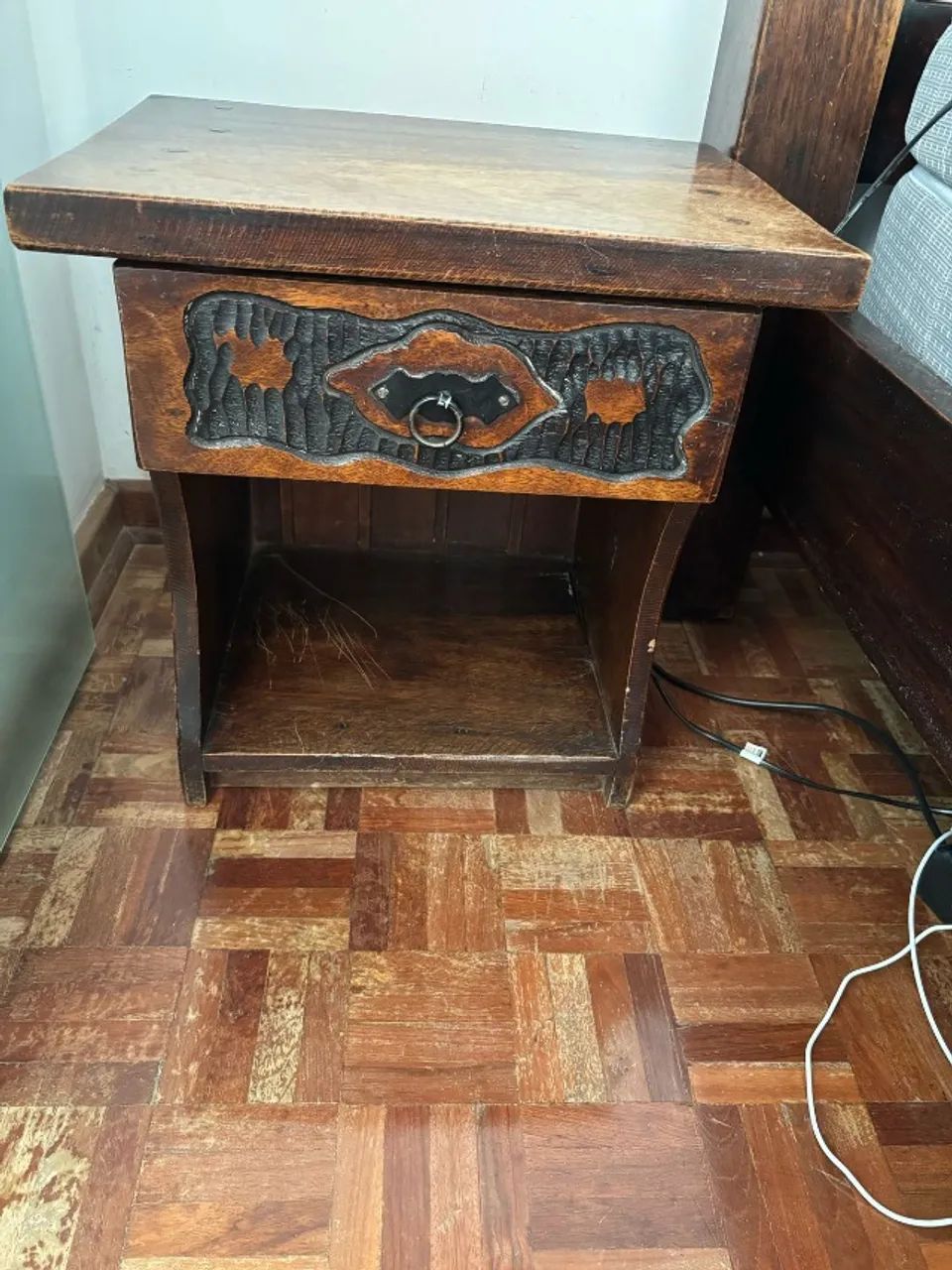 Móveis rusticos 3 móveis(comoda, cama casal com estrado e mesa cabeceira) - Foto 5
