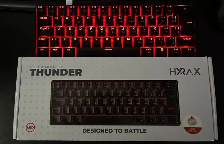 Teclado Mecânico Hyrax Thunder Red Switch