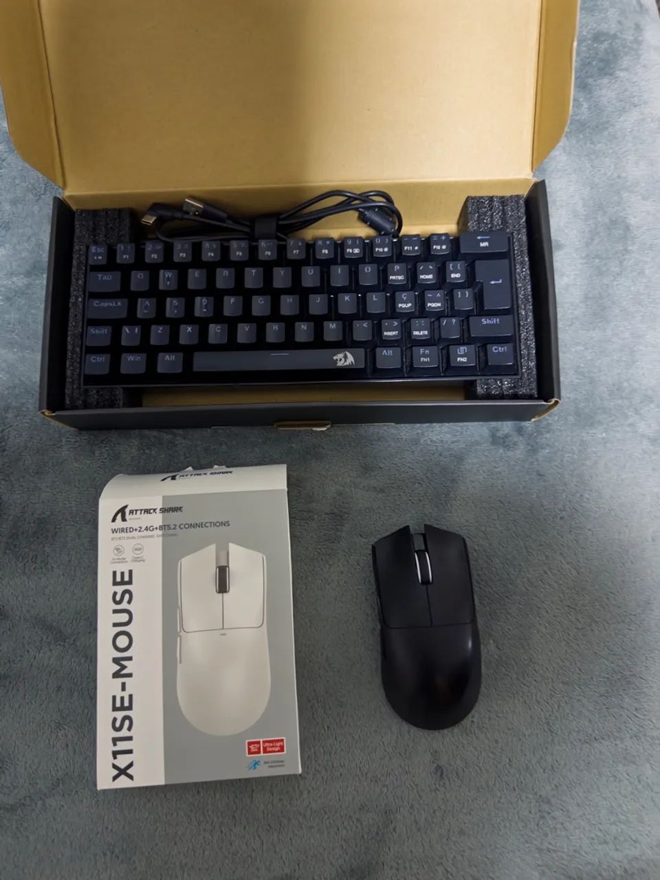 Mouse e Teclado Gamer (Switch Marrom) 