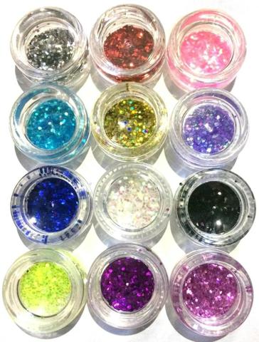 Glitter para Decoração Unhas - Unidade