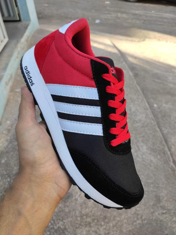 tenis adidas vermelho e preto