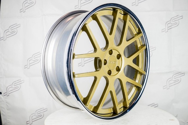 Rodas GFG Grest Dourada 5x112 -22x9 e 22x11 aro 22 duas talas  - Foto 5