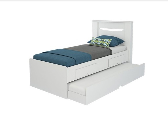 Quarto Suíte Cama com Cama auxiliar 2 Gavetas - Foto 6