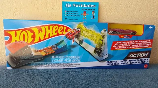 Brinquedo Pista Hot Wheels Acrobacia Lançador Carrinho fth79