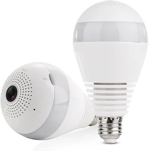 Câmera Espiã Lâmpada Bocal 360°