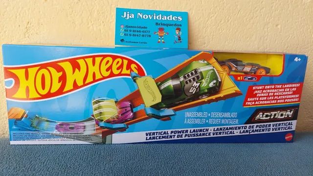 Brinquedo Pista Hot Wheels Acrobacia Lançador Carrinho fth79