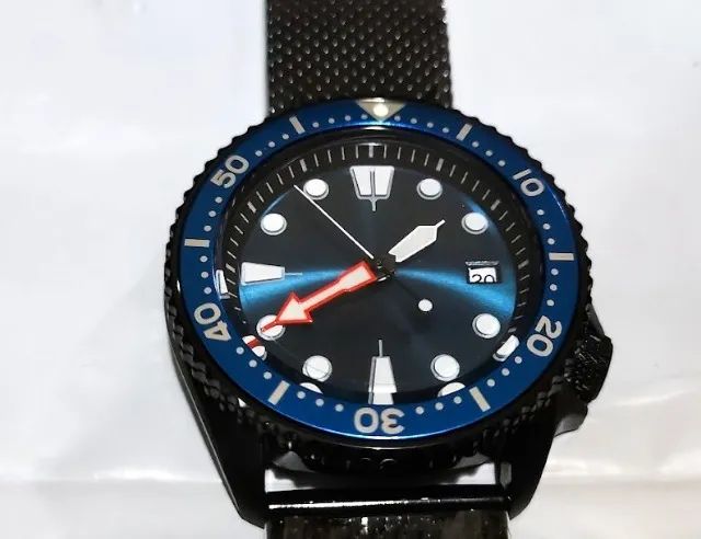 Relógio Parnsrpe Azul Automático Máquina Seiko Nh35 - Foto 4