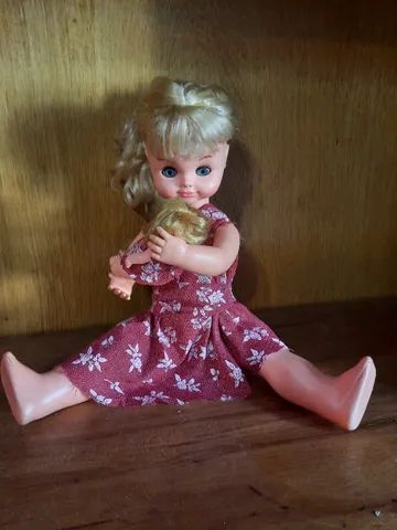 Boneca Mãezinha década de 70 Funcionando Perfeitamente,Olhos Brilhantes