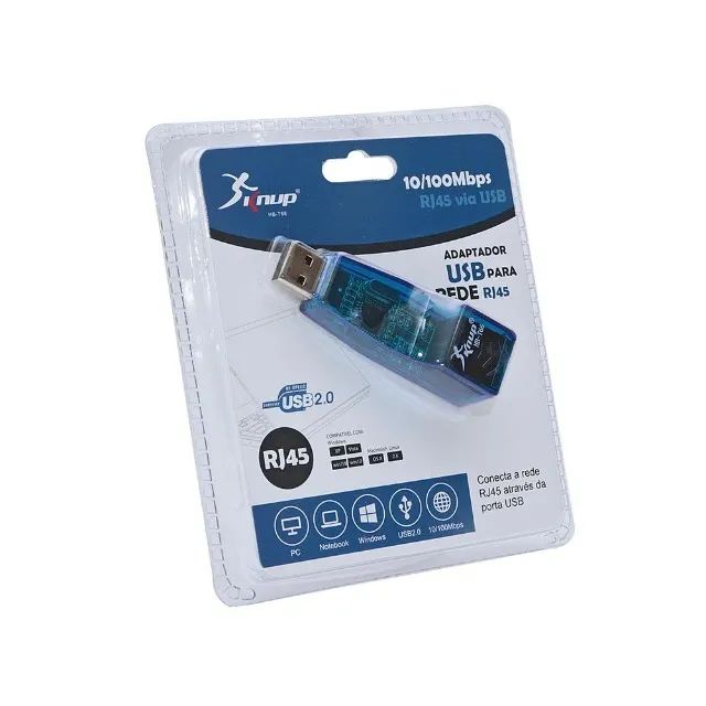 Adaptador Placa de Rede USB 2.0 RJ45 10/100Mbps - Wzetta - Foto 4