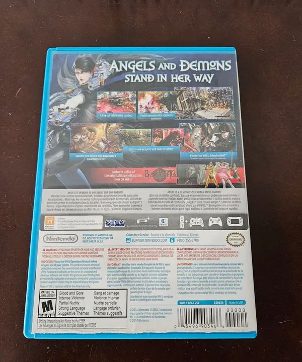 Wiiu game Bayonetta 1 and 2 together read64313238381953121