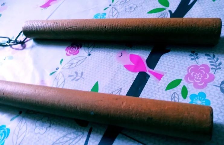 Nunchaku Simples Karatê Kung-fu Madeira Corrente Ninjútsu - Seminovo