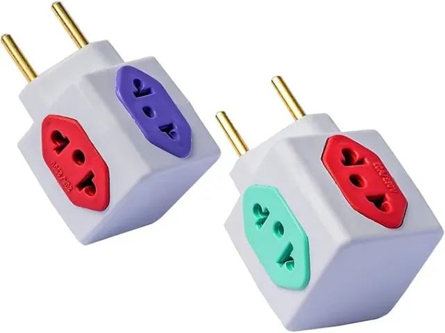 Adaptador de Tomada Cubo com 3 Entradas 10A e 1x 20A Plug Padrão 3 Pinos - Loja Coimbra - Foto 2