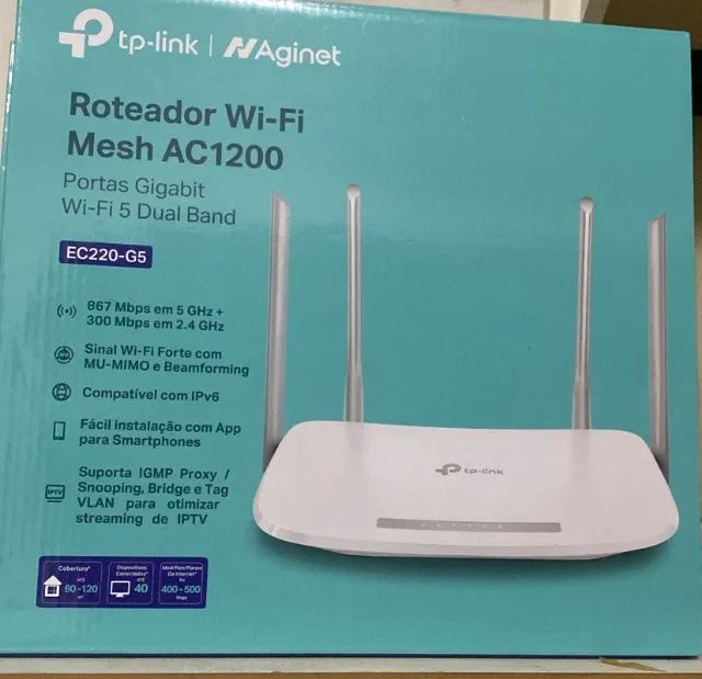 Roteador Wireless AC1200 Gigabit Dual Band EC220-G5 - TP-Link Loja Coimbra Computadores 
