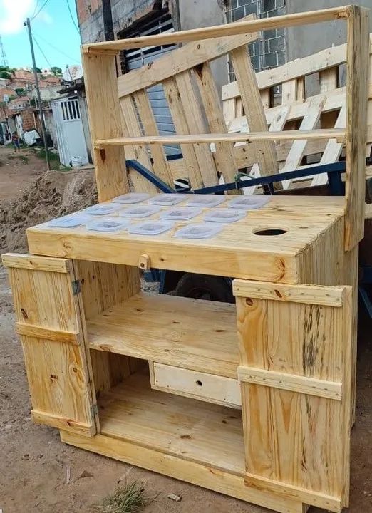 Balcão de Açai de Pallet 