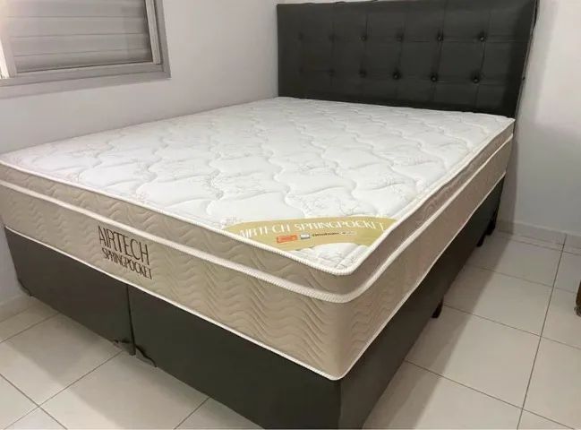 cama box casal com colchão ortobom