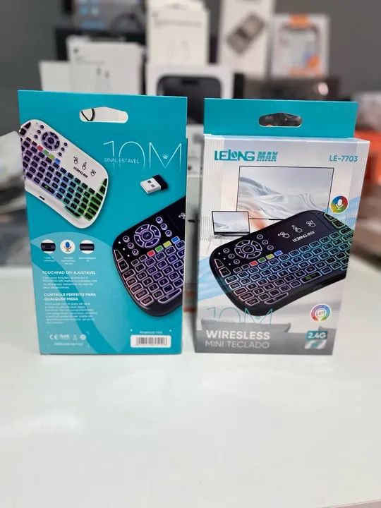 Teclado Wireless Mini Para Smart TV, Notebook, PC - LE-7703 - Foto 2