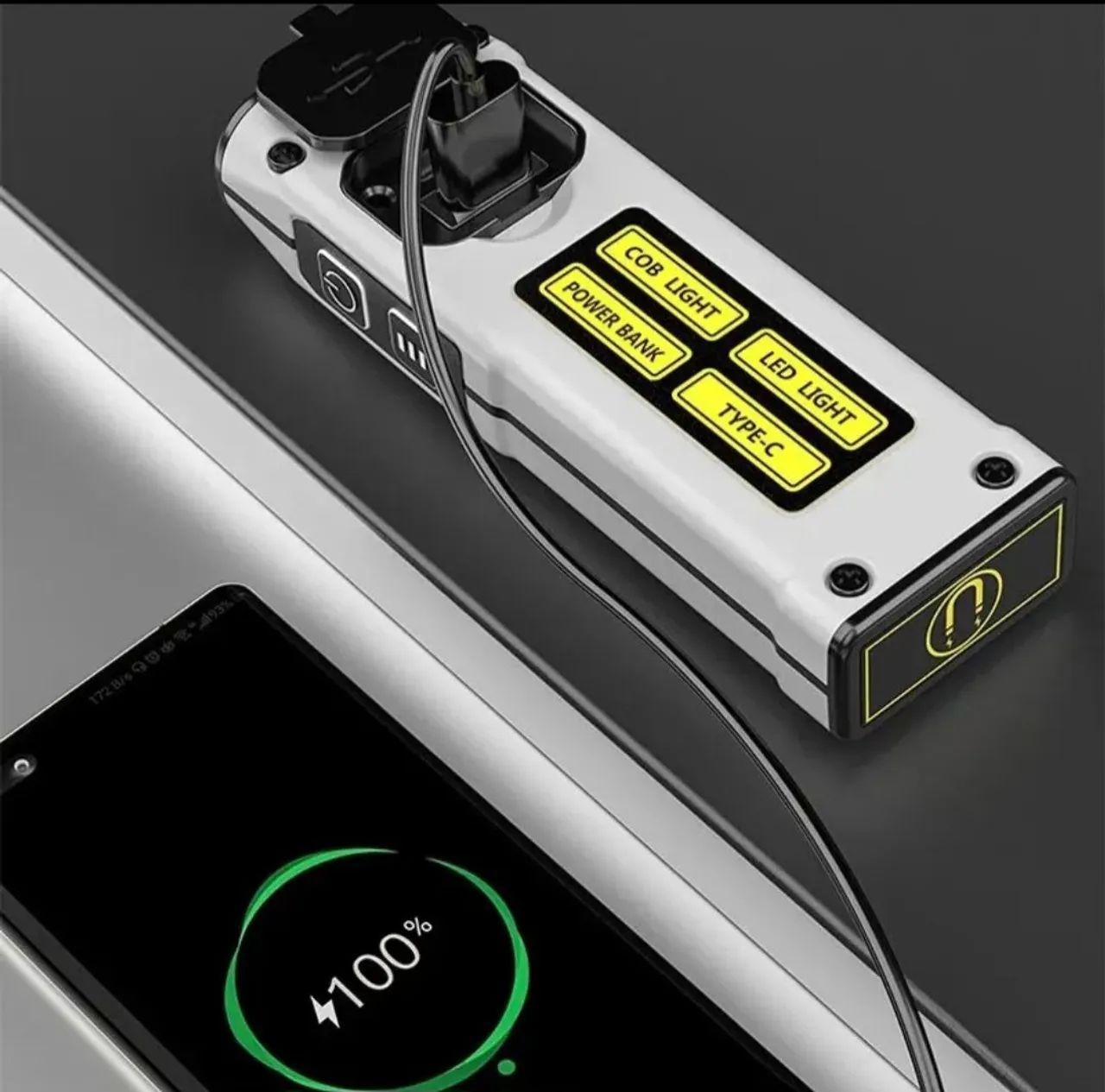 Power Bank + Lanterna 2200mAhp Magnética.  - Foto 5