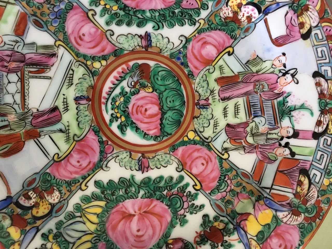 Antigo Prato Porcelana Macau  - Foto 3