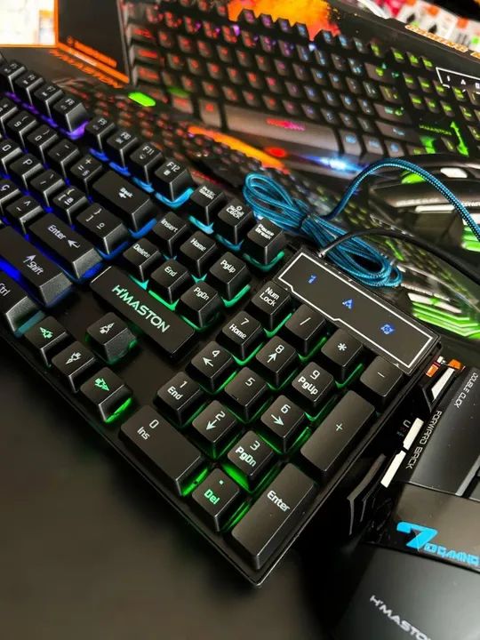 Kit Teclado e Mouse Gamer RGB Hmaston AN-300 - Foto 2