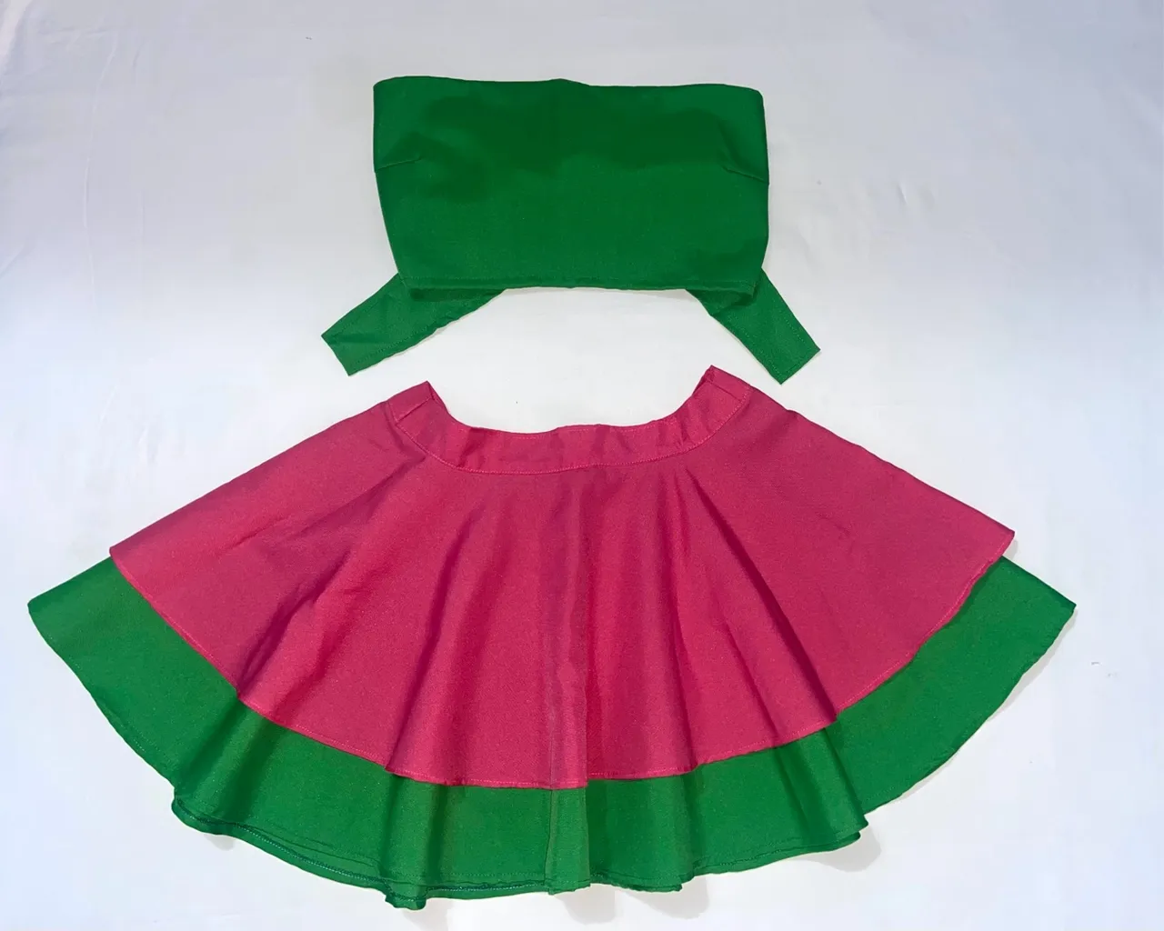 Conjunto carnaval tecido saia rodada