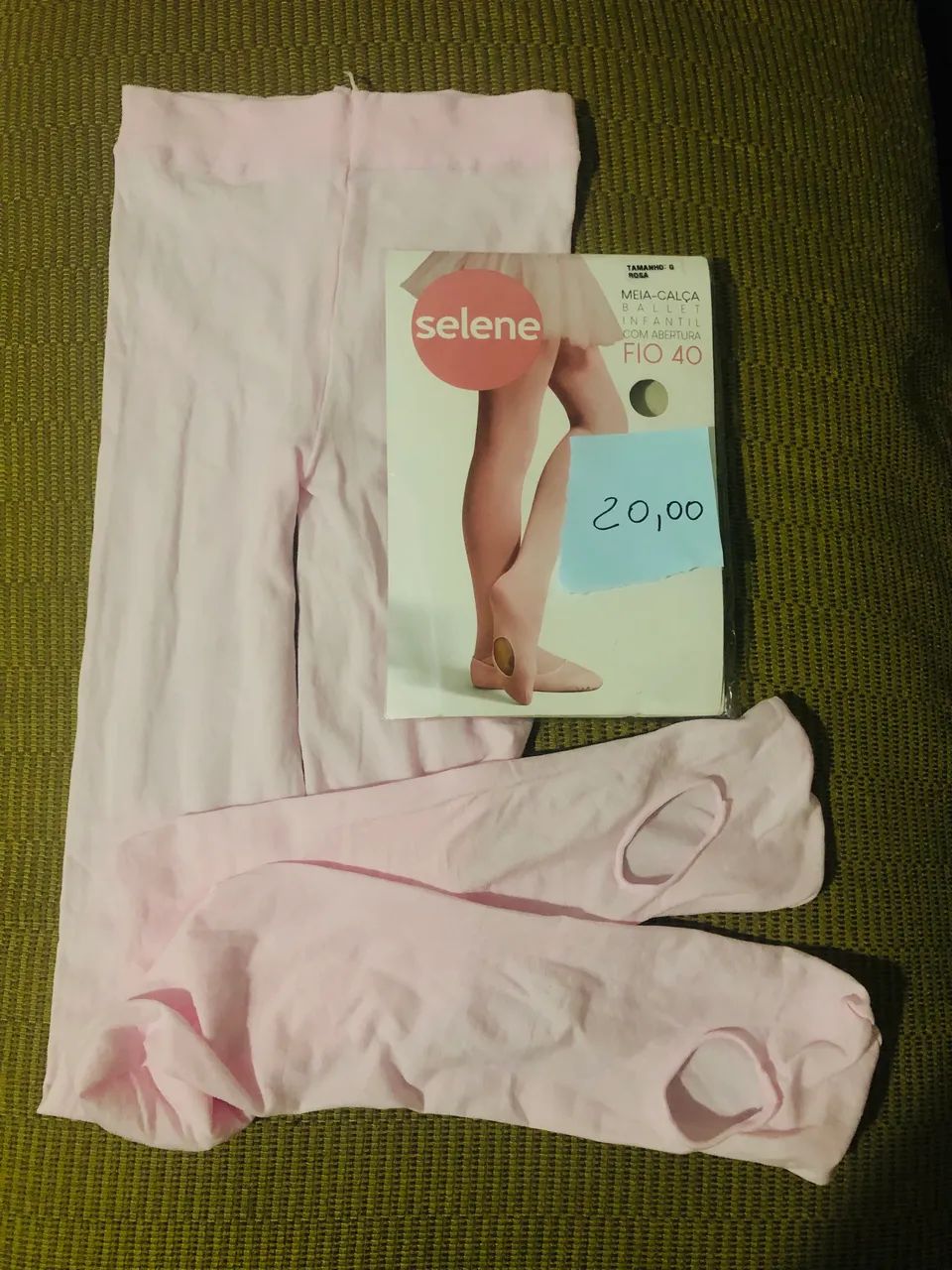 Meia calça infantil Selene rosa