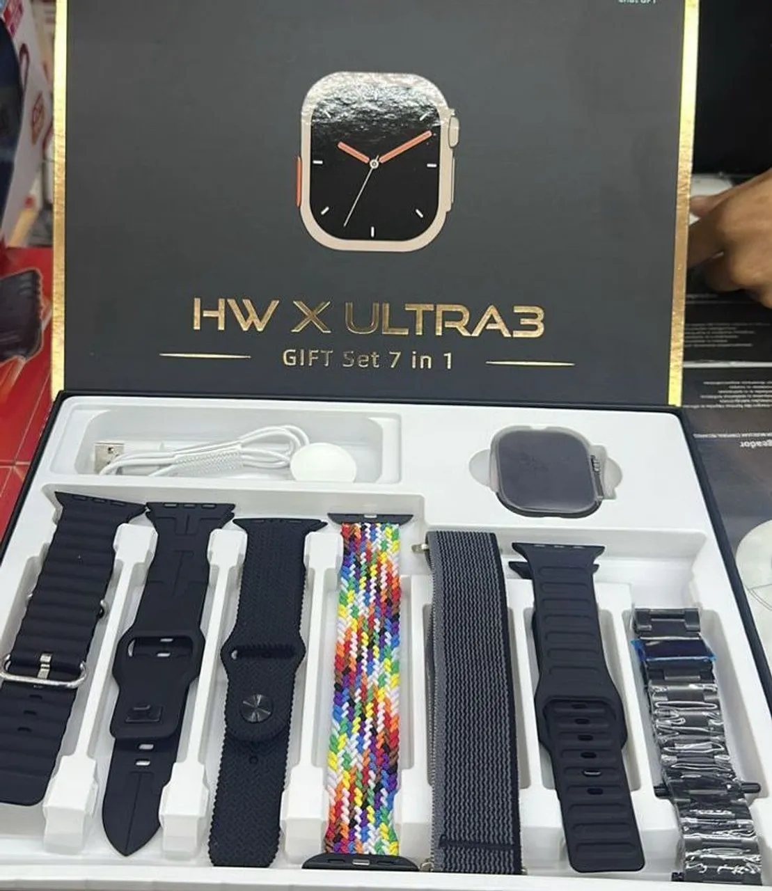 HW X Ultra 3 - Kit 7 em 1 com Pulseiras e Carregador