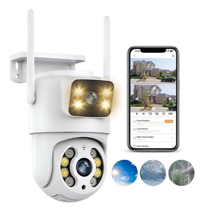 Câmera de Segurança WiFi IP66 - Dupla Lente - entrega grátis - Foto 4
