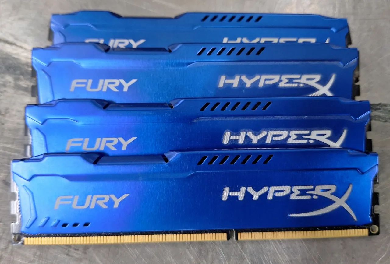 MEMÓRIA DDR3 16GB KINGSTON HYPER FURY AZUL DDR3 4X4