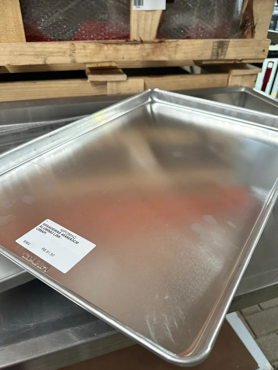 ASSADEIRAS (3) 40x60x3CM ALUMÍNIO LISA - CIMAPI