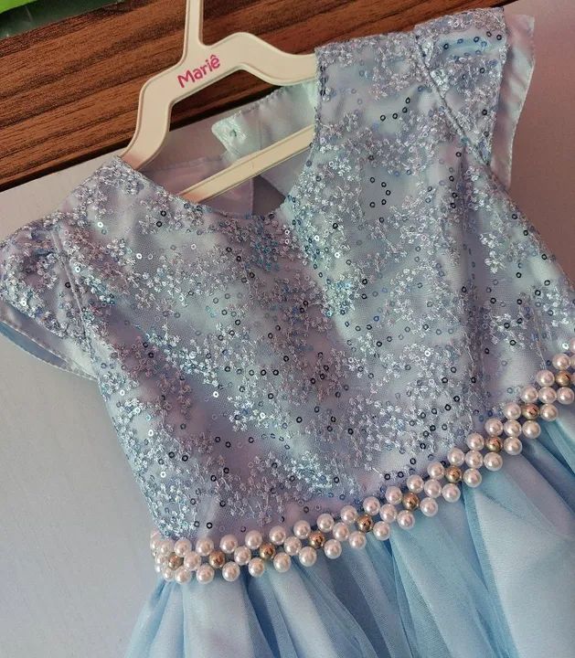 Vestido infantil de festa Azul Serenity. - Foto 2
