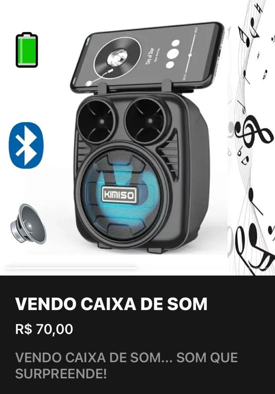 Caixa de som portátil com design moderno - Foto 2