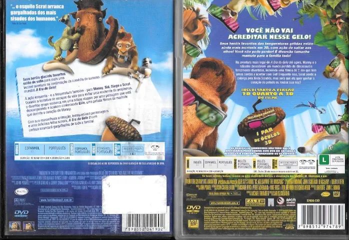 Kit DVD: A Era do Gelo 2 + A Era do Gelo 3 (dublado ou legendado) animação/aventura - Foto 2