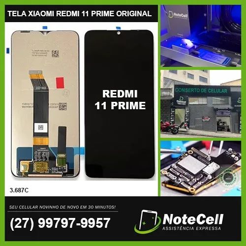 Tela Display Para Xiaomi Redmi 11 Prime Original Nacional 3.687 - Instalação Expressa