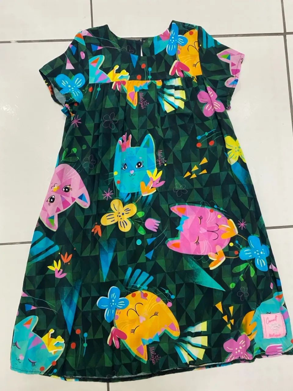 Vestido infantil gatinhos -  - Foto 2