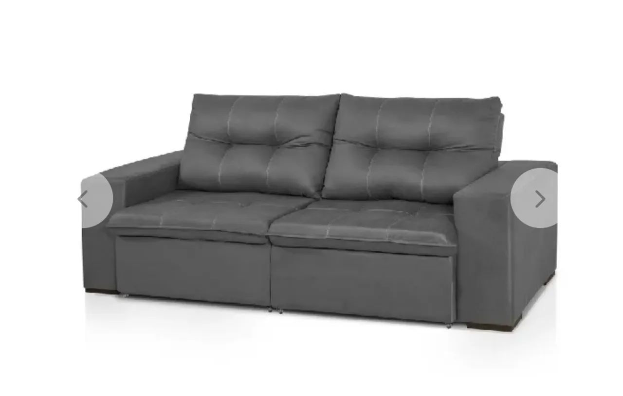 Sofá Cinza Modular com Chaise 2.20 mts  - Foto 2