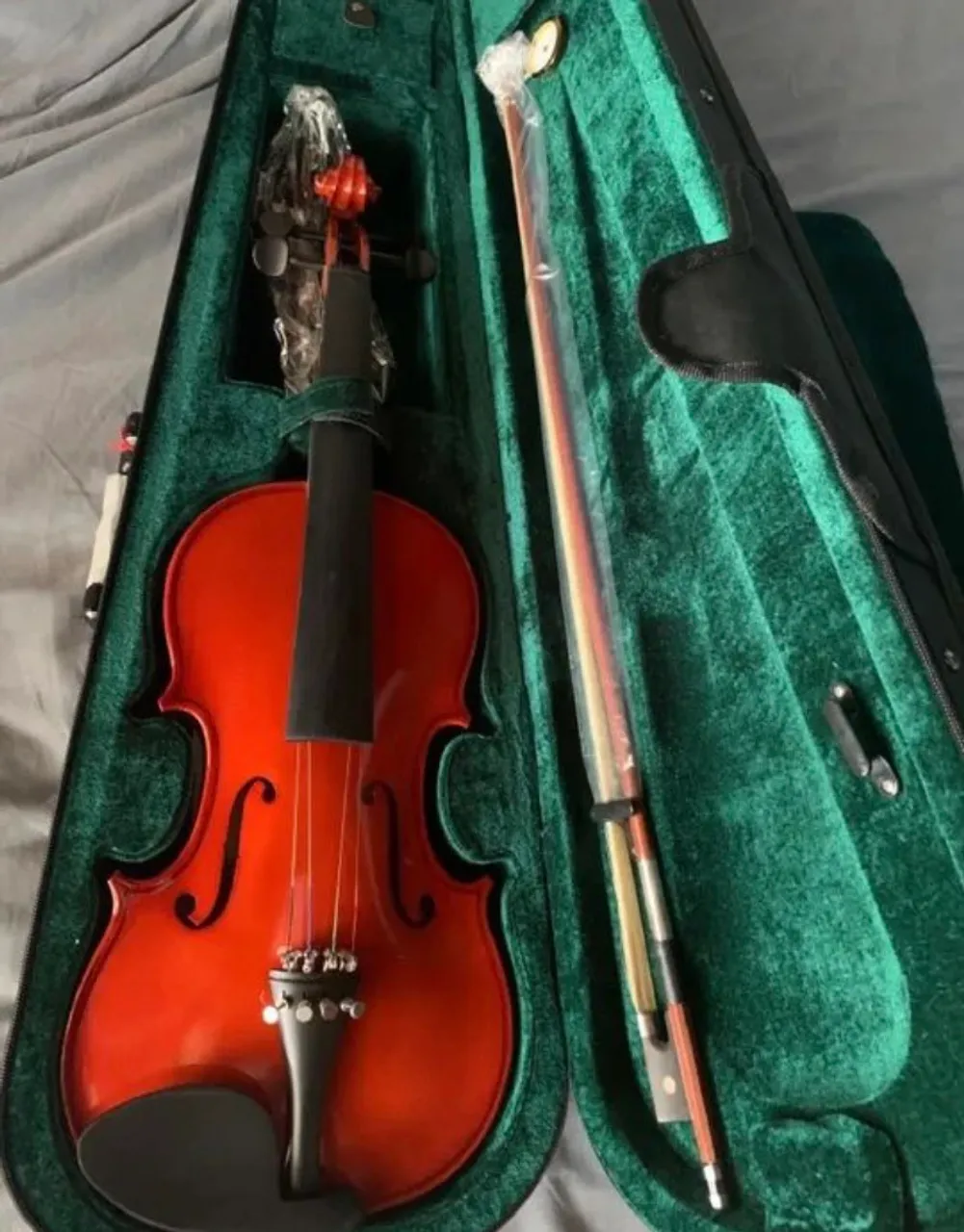 Violino Vermelho com Estojo - Novo