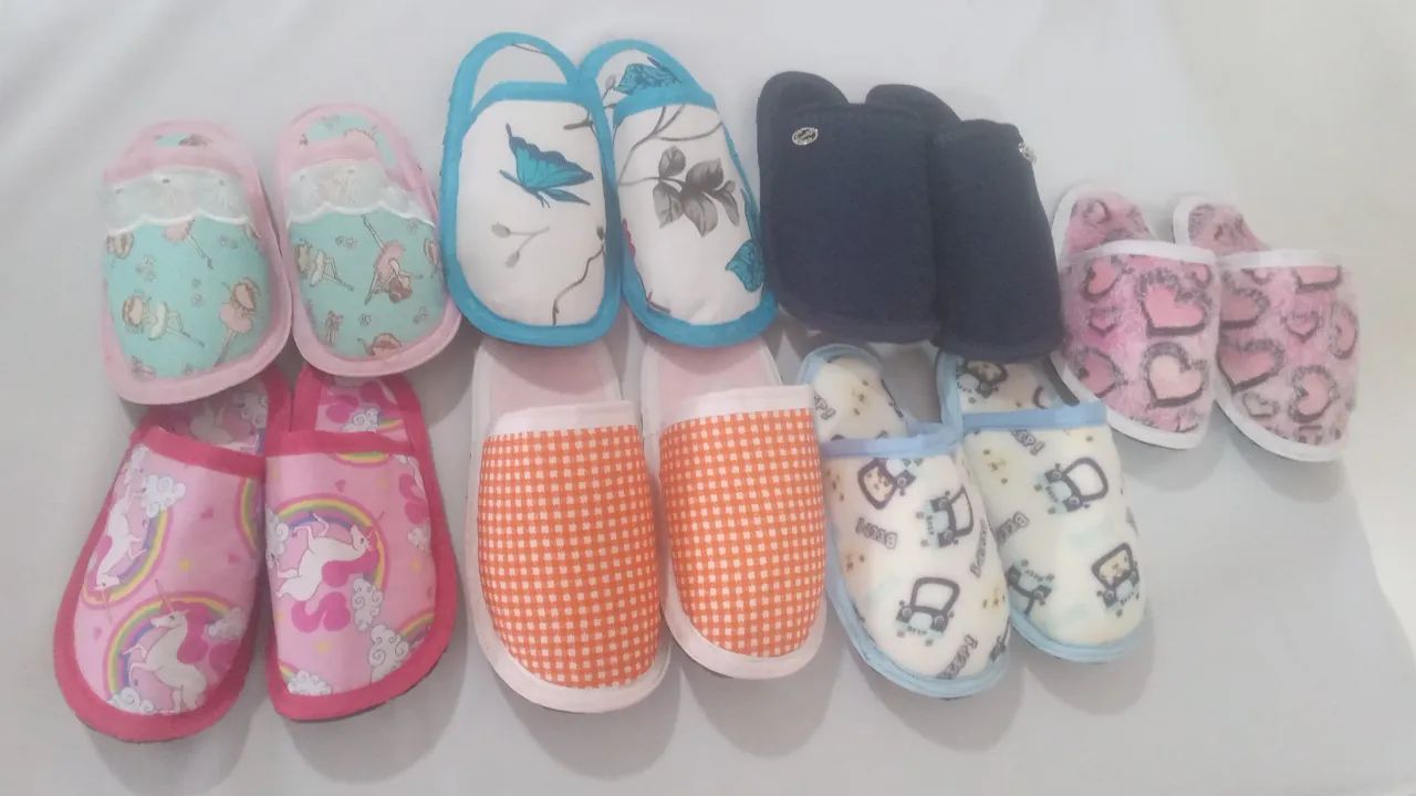Pantufas lindas feito a mão $19,00.