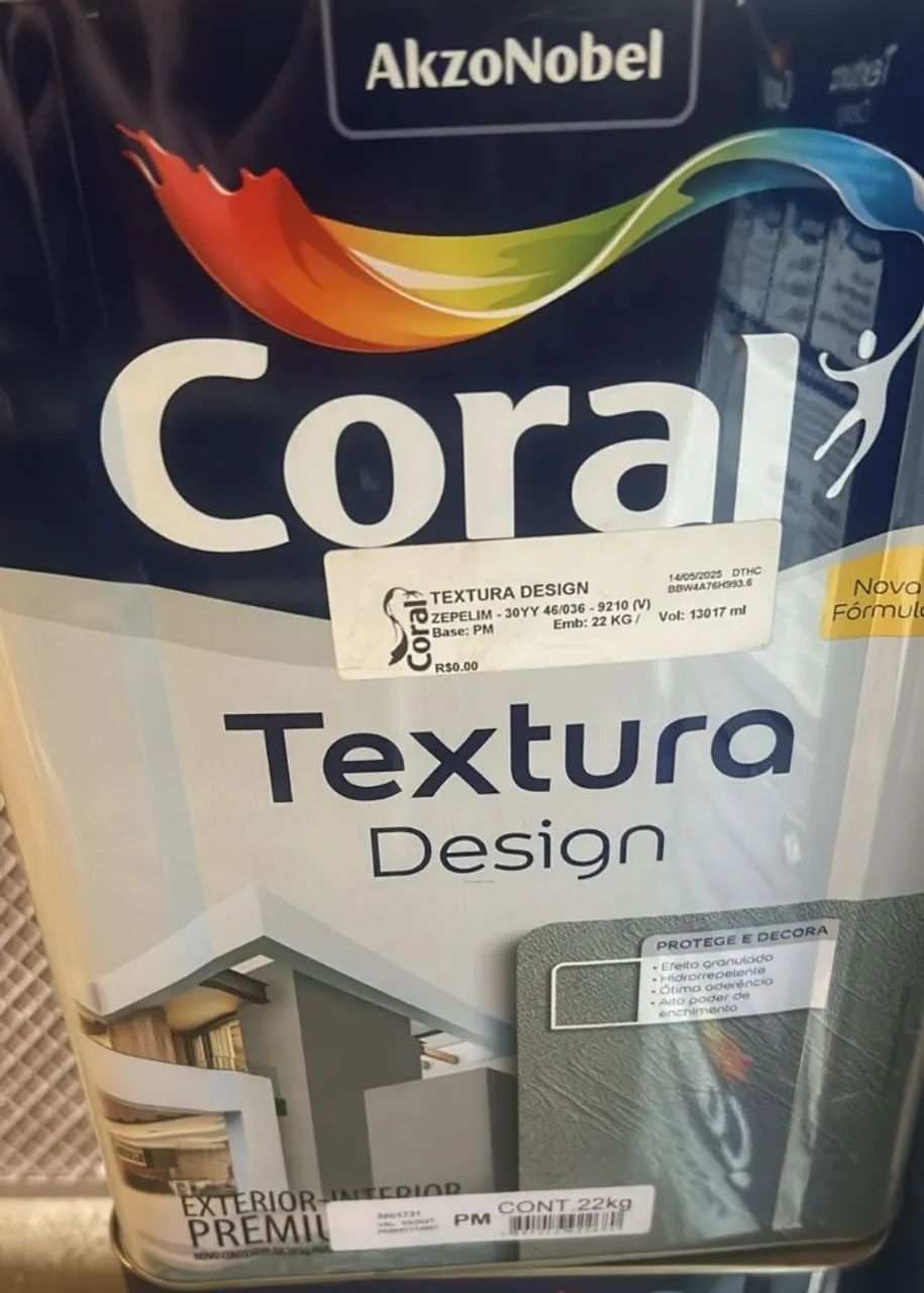 Textura coral cinza médio, 2 Latas, 200R$ cada ! 