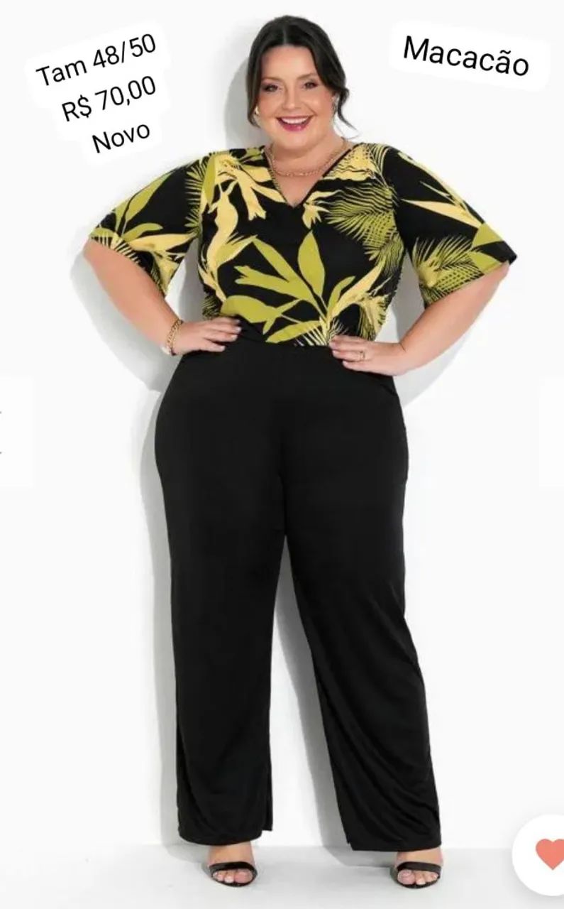 Macacão Plus Size Estampado