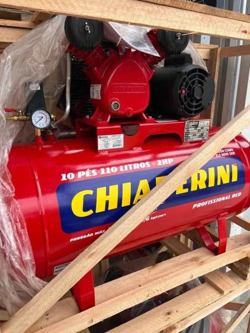 Compressor Chiaperini de 110L Profissional 2hp 140psi 10pes - Chiaperini (Loja) - Foto 3