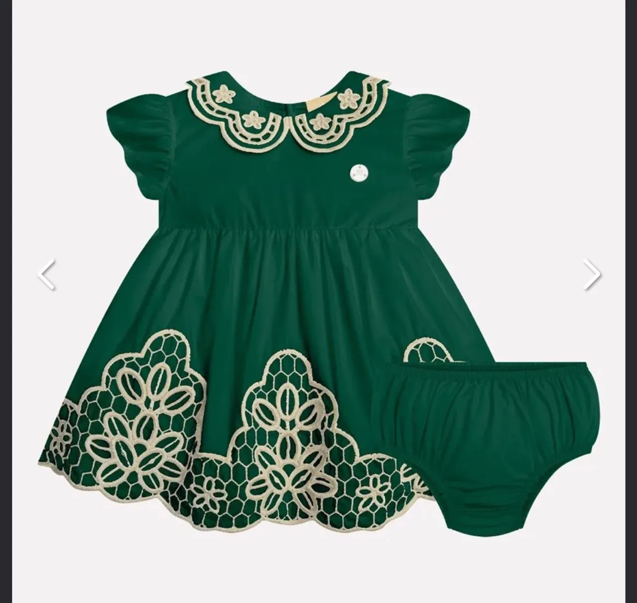 Vestido de festa menina vestido verde bebê menina vestido de Natal - Foto 2
