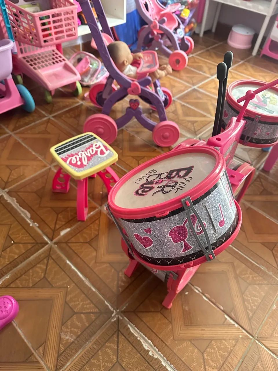 Bateria Infantil Barbie - Foto 3