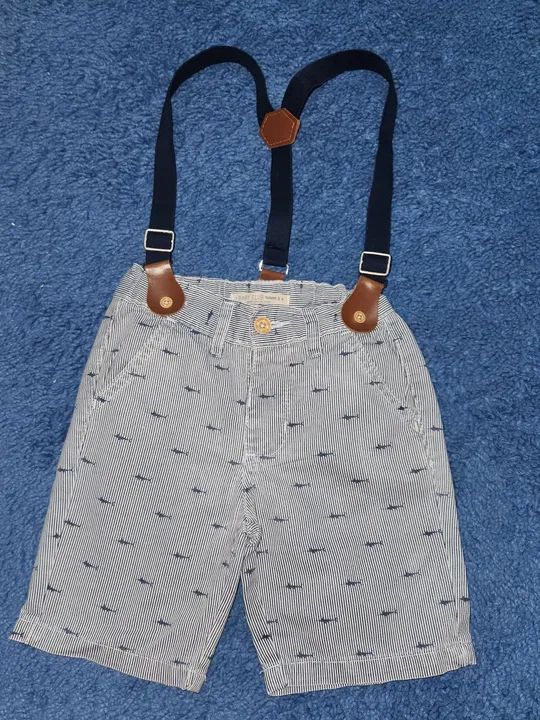 Conjunto social menino camisa, bermuda com suspensório  - Foto 4